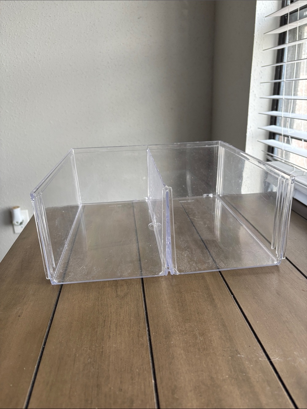 Clear Plastic Stackable Shoe Organizer Bin